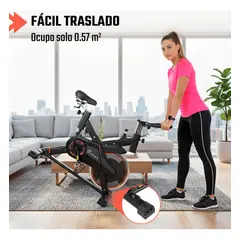 CENTURFIT - Bicicleta Spinning Estatica Fija Fitness Monitor Cardiaco