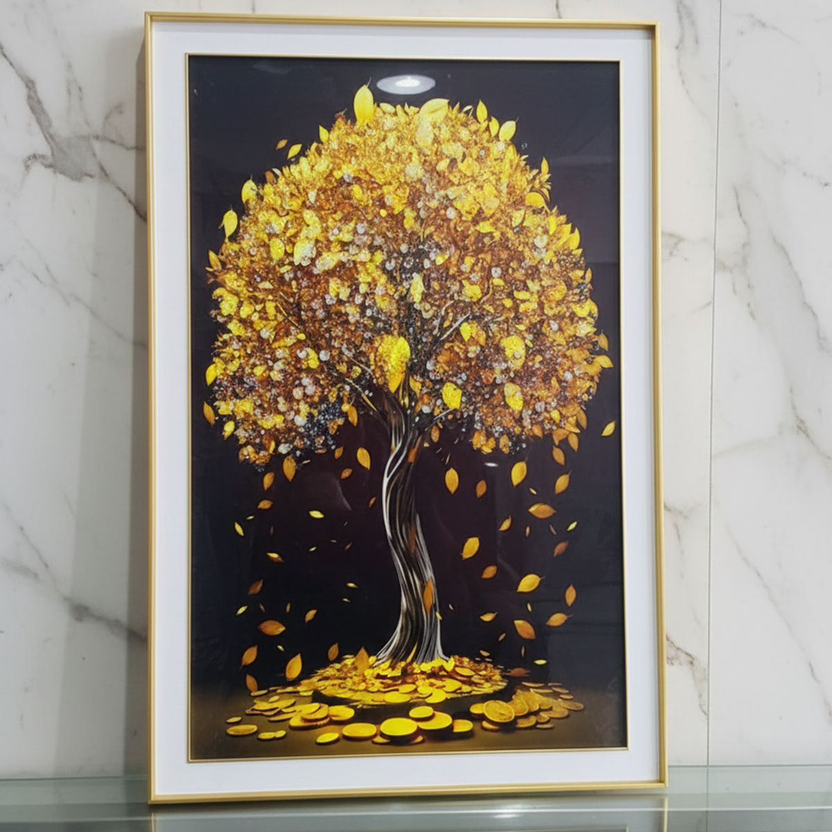 GENERICO - Cuadro con Arbol Dorado de la Prosperidad 60x90cm