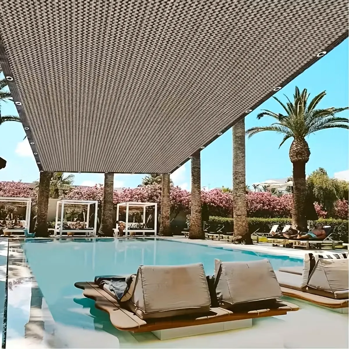 GENERICO - Malla Sombra Raschel 2.10 x 5 mts color marron