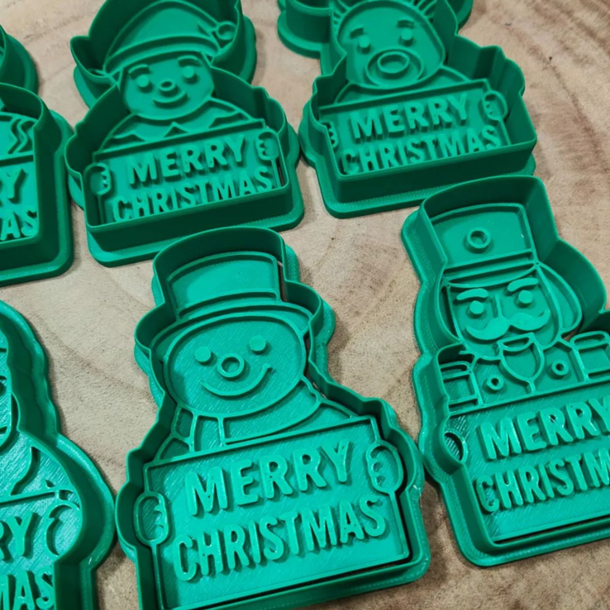 GENERICO - Juego de cortadores de galletas navideños (pack 6 un)