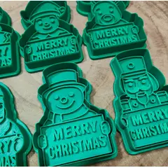 GENERICO - Juego de cortadores de galletas navideños (pack 6 un)