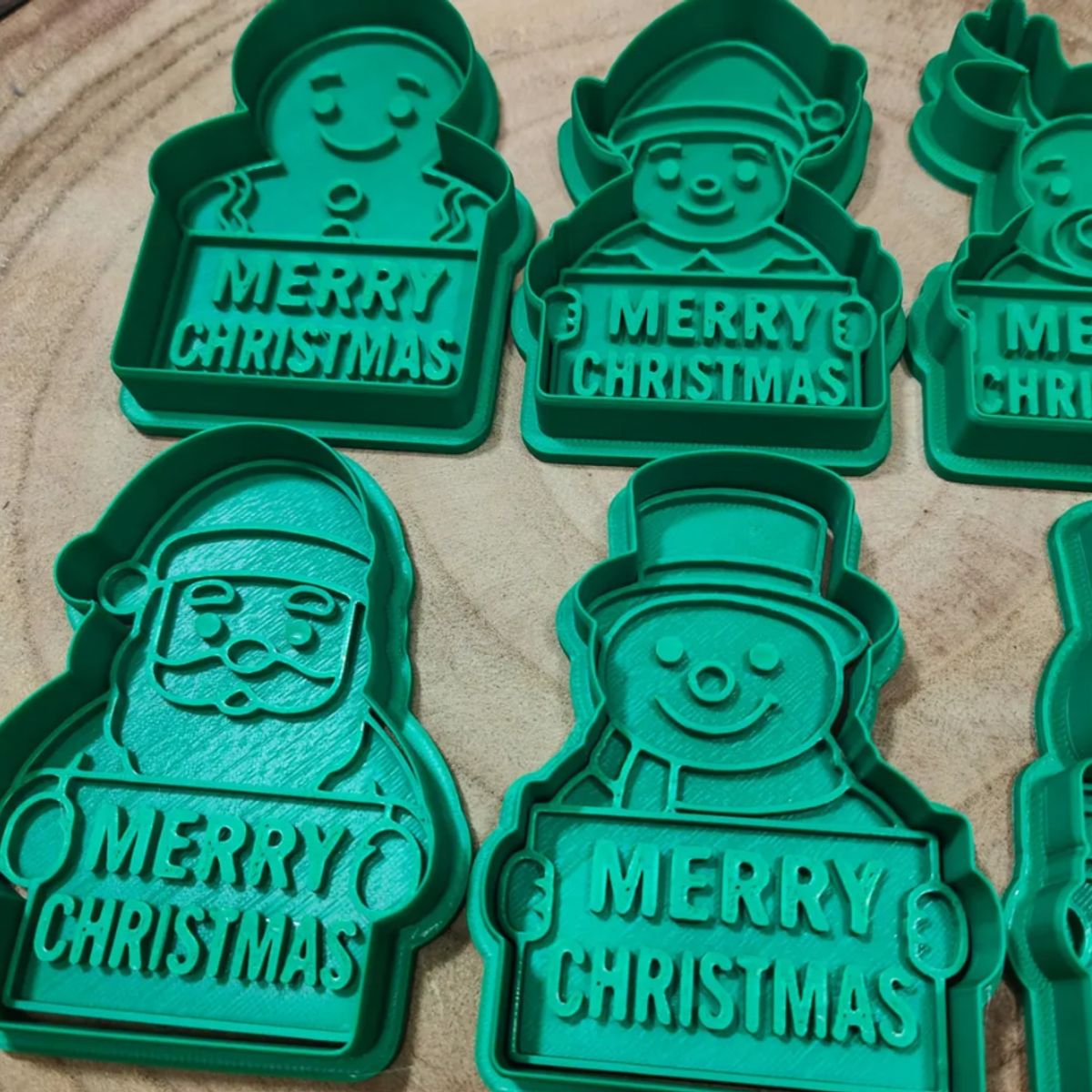 GENERICO - Juego de cortadores de galletas navideños (pack 6 un)