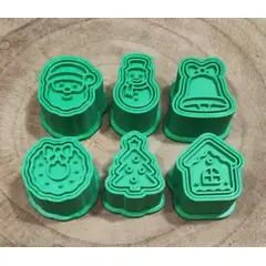 GENERICO - Cortador de galletas - Tema navideño (pack 6 un)