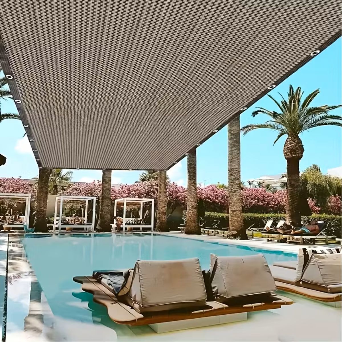 GENERICO - Malla Sombra Raschel 4.20 x 10 mts color marron