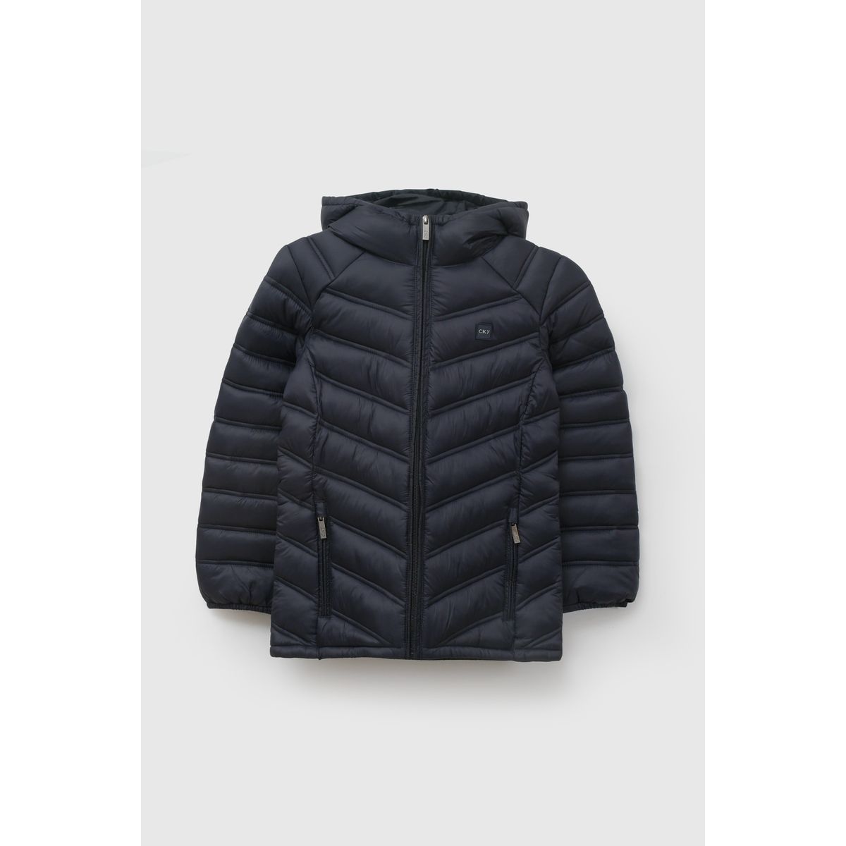 COLLOKY - Parka Escolar de niña Azul con Cierre de Velcro
