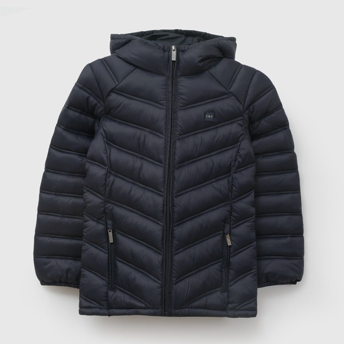 COLLOKY - Parka Escolar de niña Azul con Cierre de Velcro