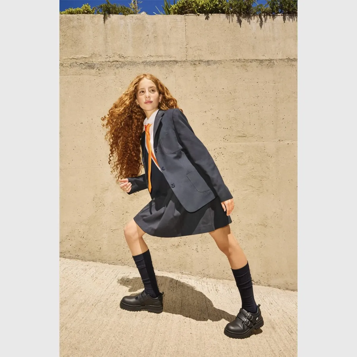 COLLOKY - Blazer Escolar de Niña Azul con botones