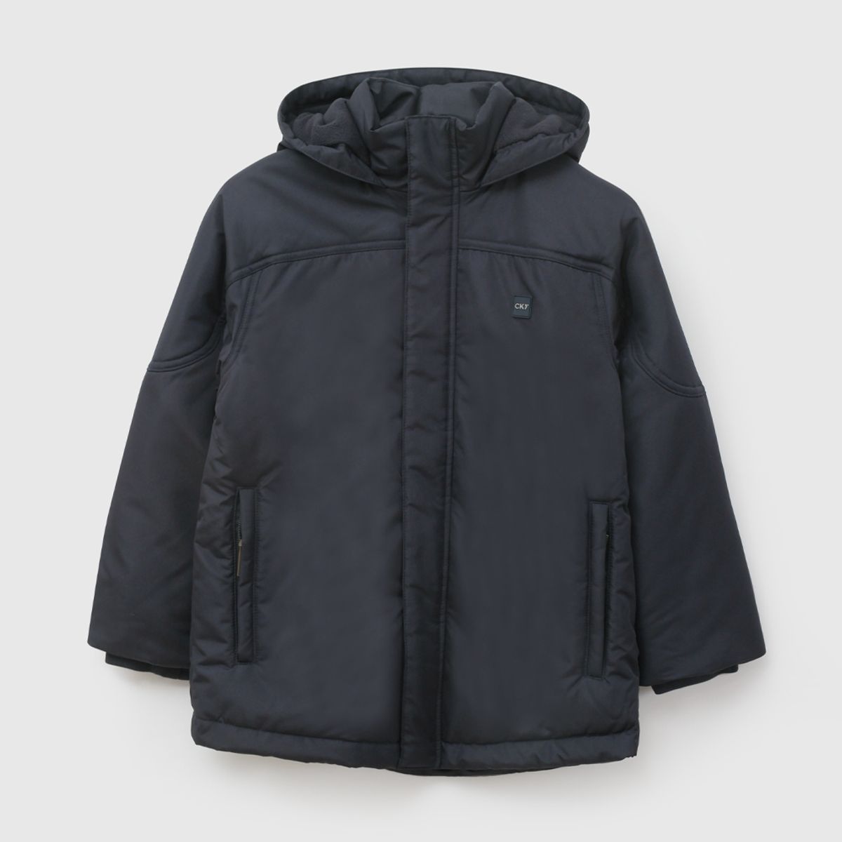 COLLOKY - Parka Escolar de niño Azul con Forro de Fleece