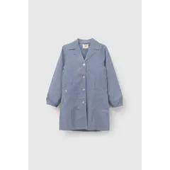 COLLOKY - Delantal Escolar de niña Azul con Botones y Costuras Resistentes