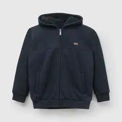 COLLOKY - Polerón Escolar Unisex Azul con Fleece Interior