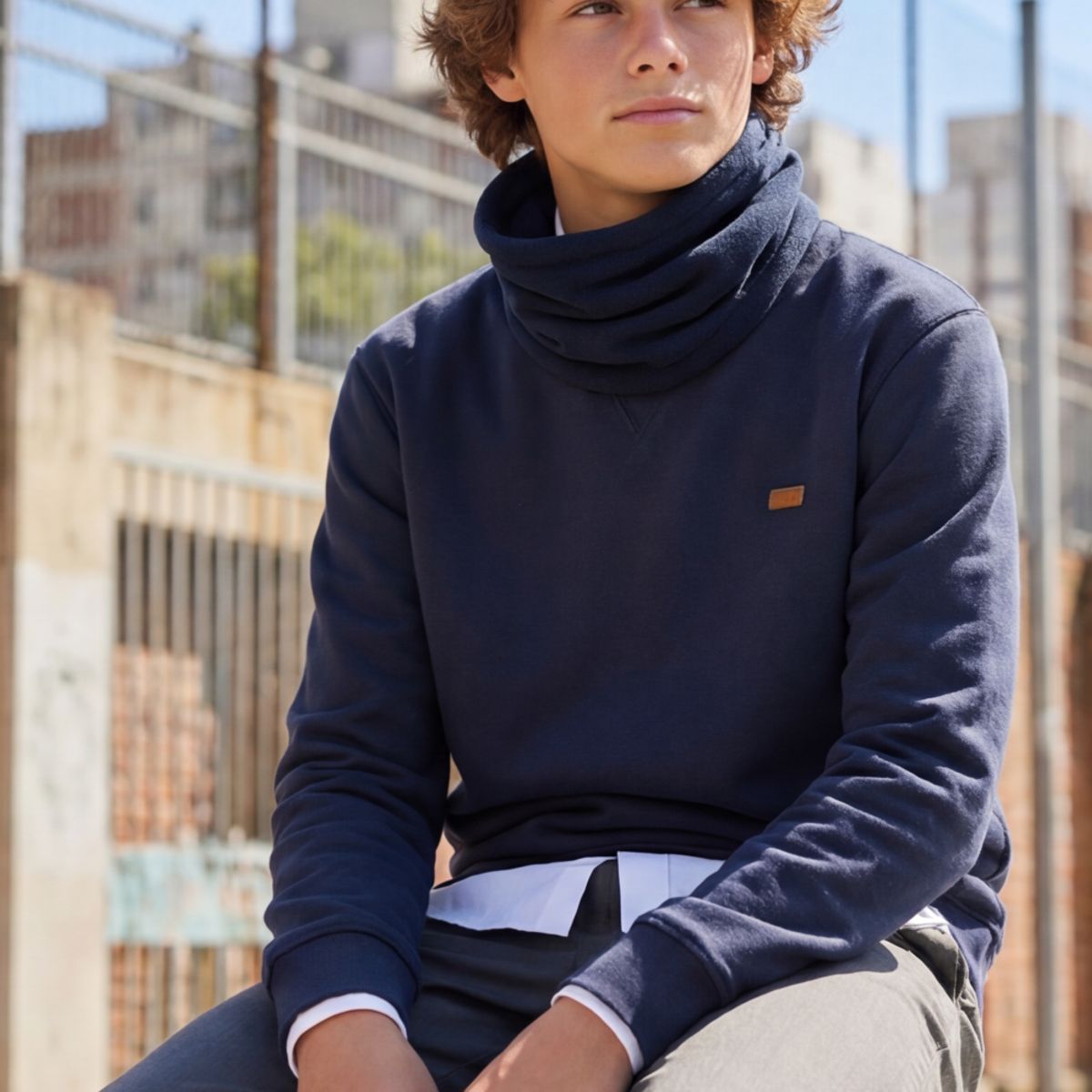 COLLOKY - Cuello Escolar Azul Unisex de 100% Poliéster