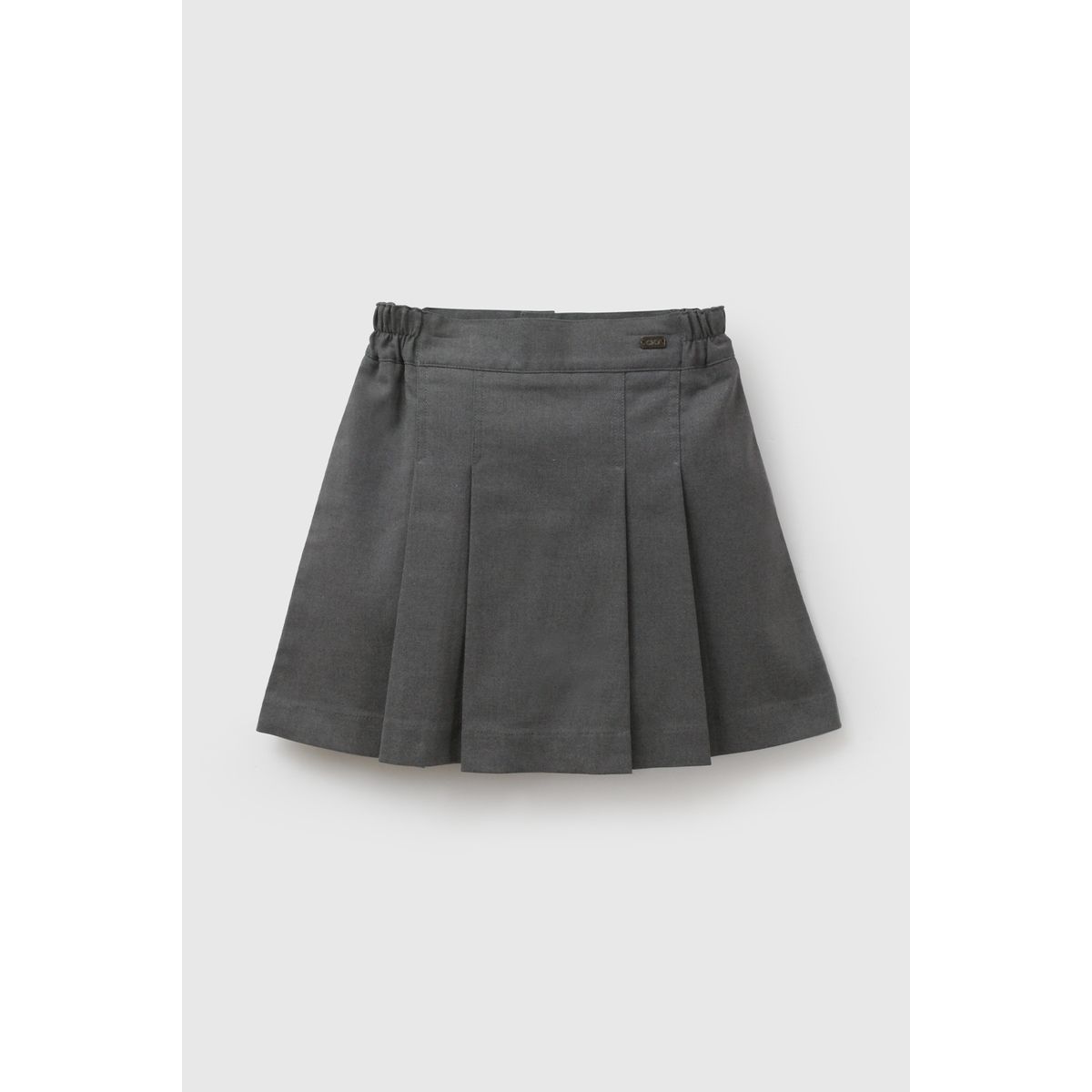 COLLOKY - Falda Escolar de niña Gris con Cierre y Botón