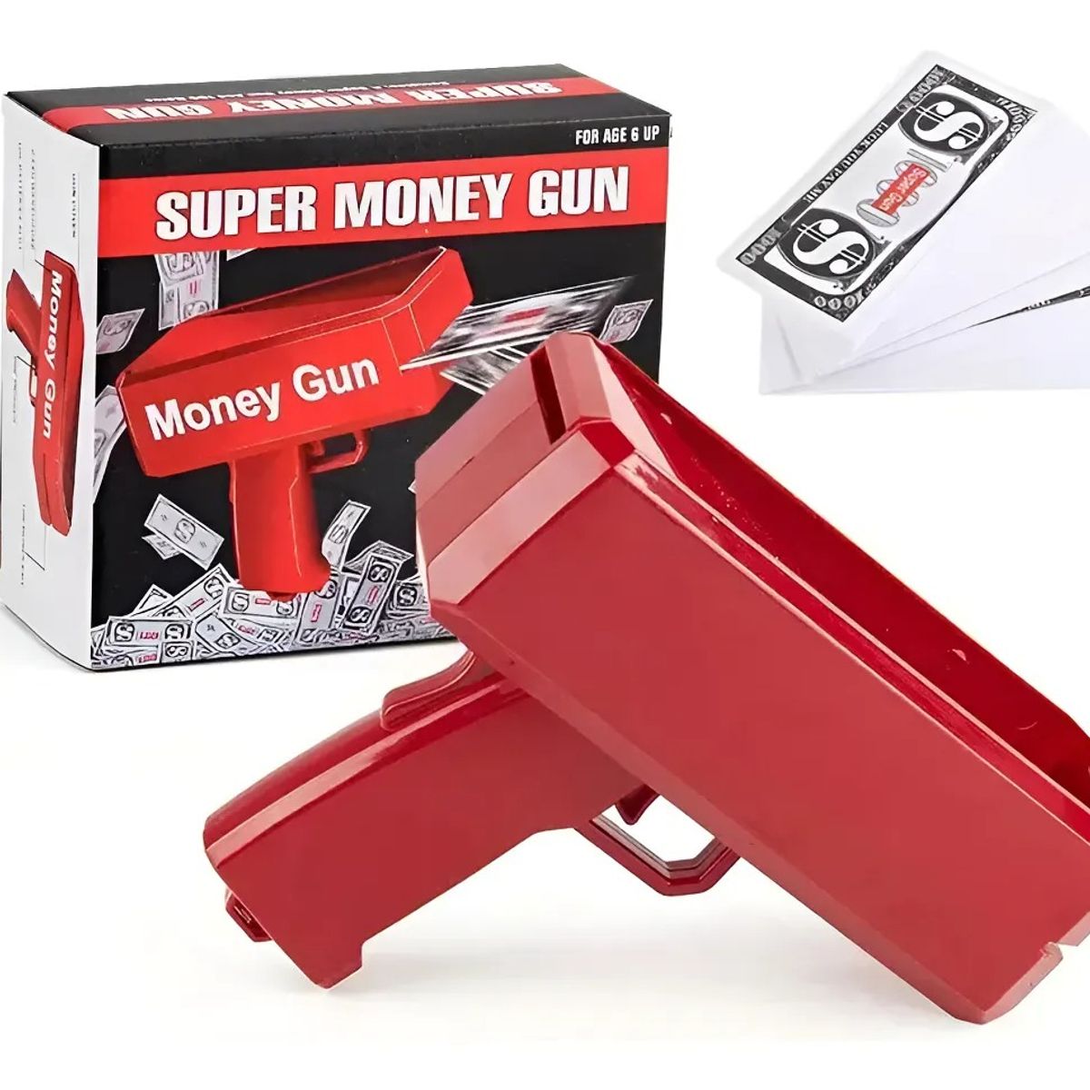 GENERICO - Pistola Lanza Billetes Juguete Cash Money Gun Rain Fiesta