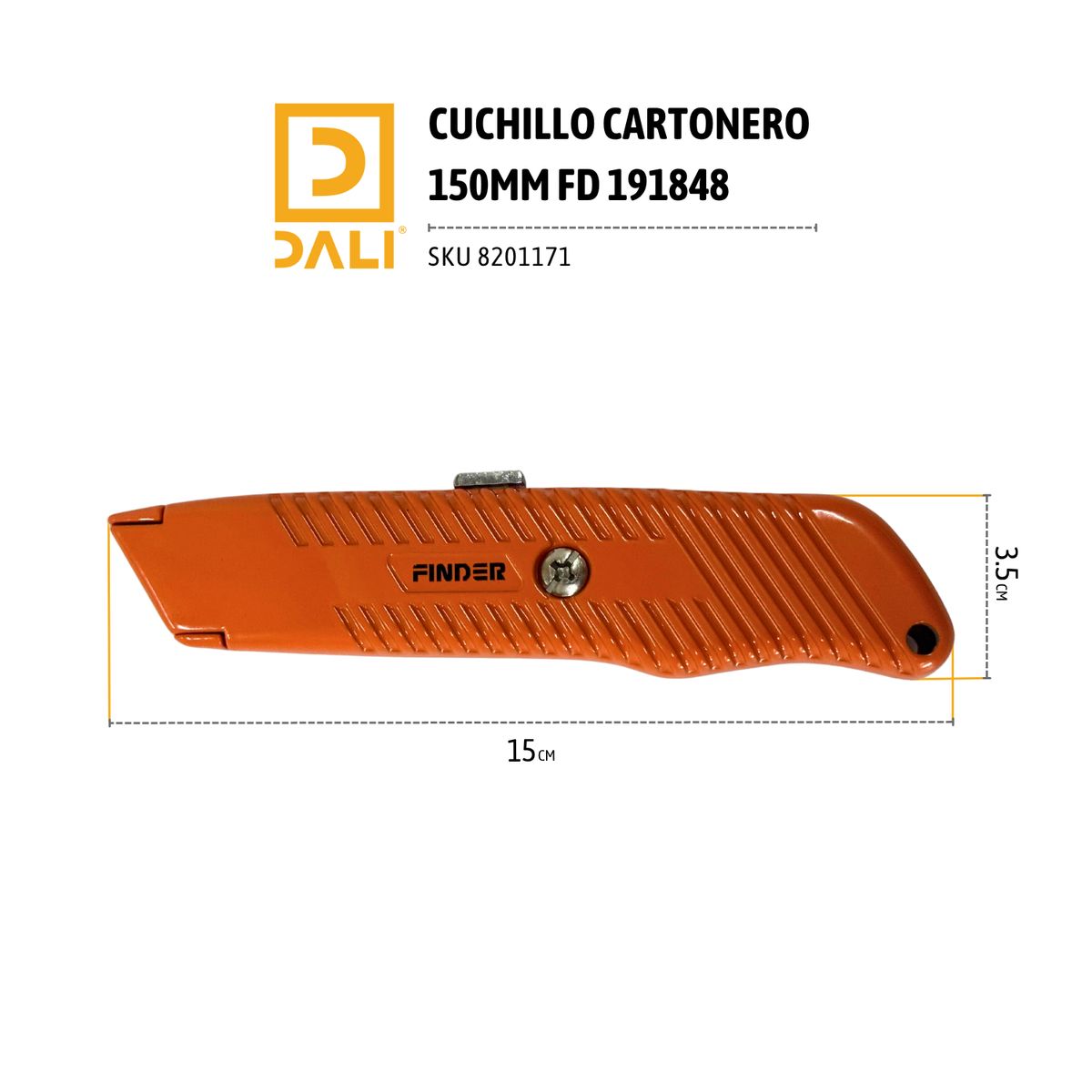 DALI - Cuchillo Cartonero 150 mm 191848 – Cuchilla Retráctil de Precisión