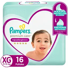 PAMPERS - Pañal Premium Care X8 XG 16 (128 pañales)