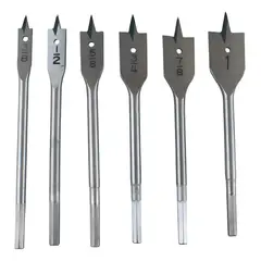 GENERICO - Set De Brocas Planas Para Madera 6 Pcs.