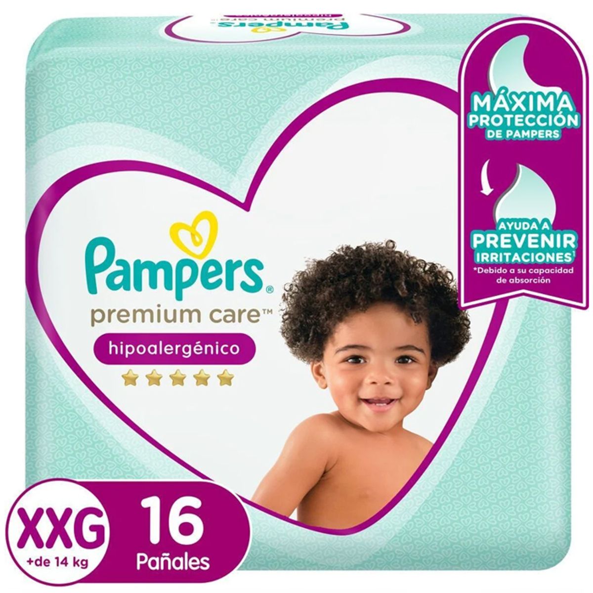 PAMPERS - Pañal Pampers Premium Care X8 XXG 16 (128 pañales)