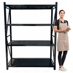 PROCHEF - Estante Mini Rack 150x50x200 cm 400 kg Negro