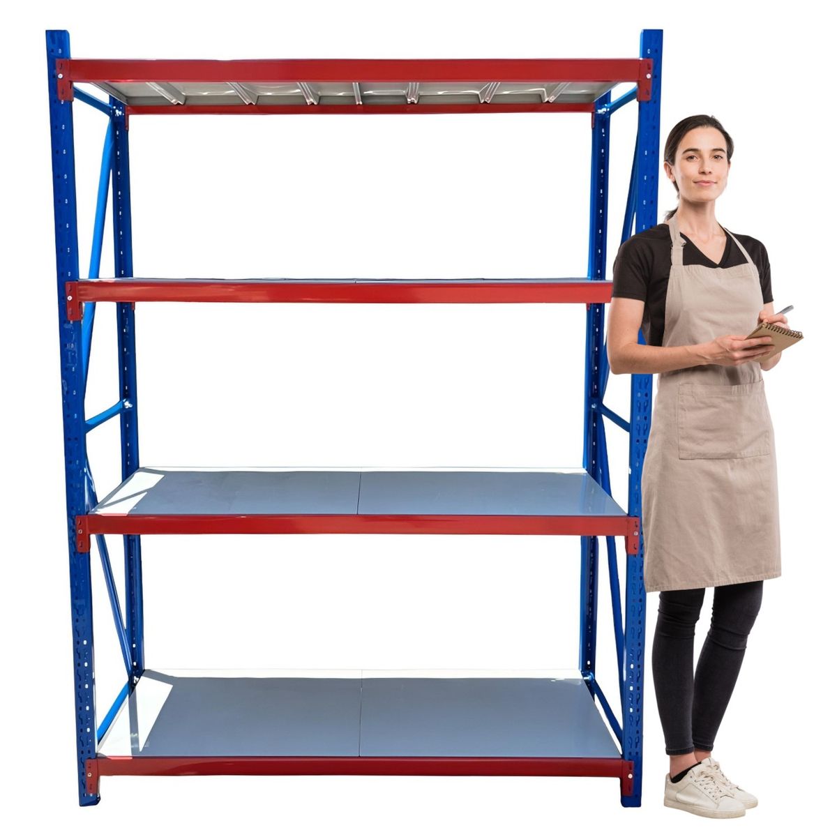 PROCHEF - Estante Mini Rack 150x50x200 cm 400 kg Azul Naranjo Gris
