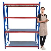Estante Mini Rack 150x50x200 cm 400 kg Azul Naranjo Gris