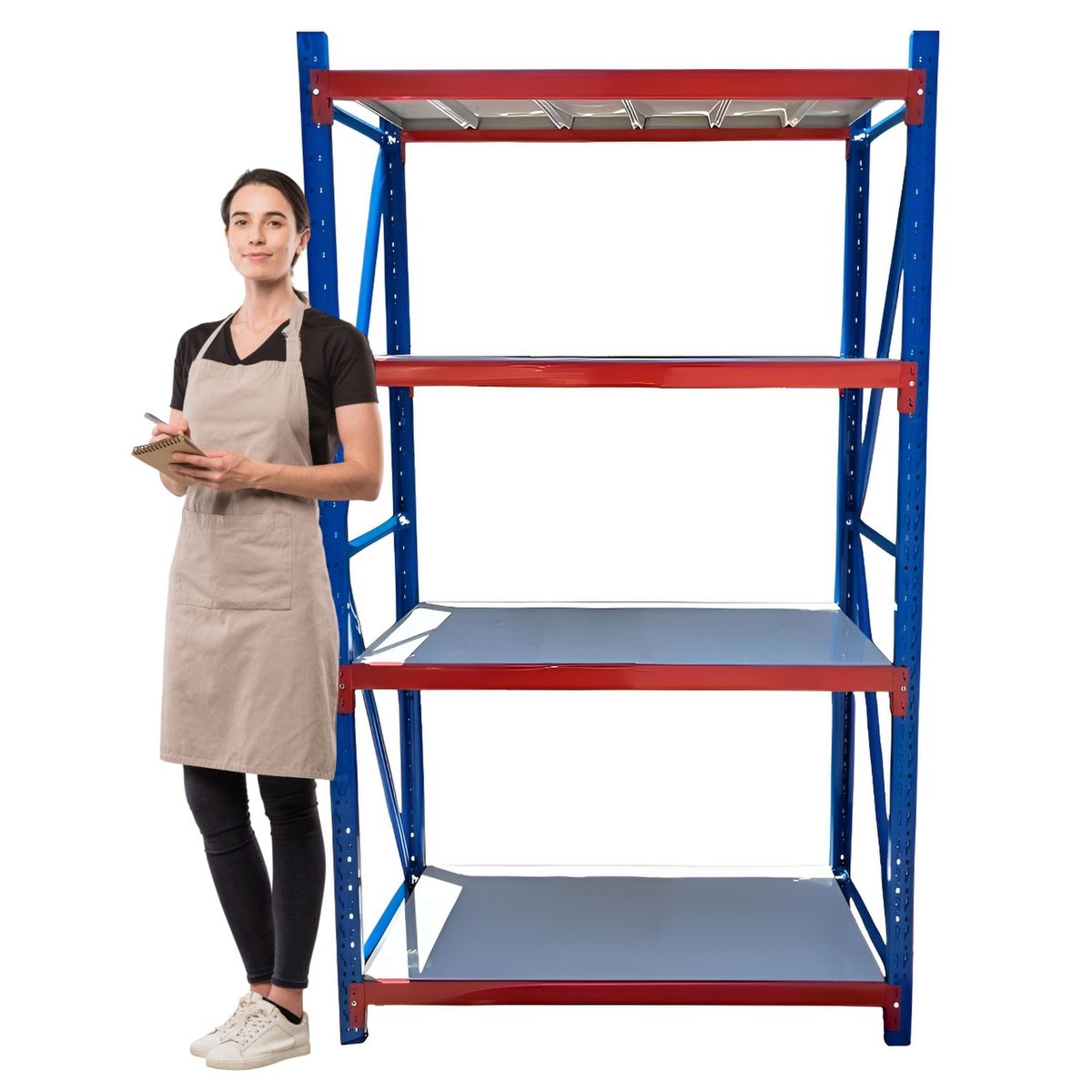 PROCHEF - Estante Mini Rack 120x60x200 cm 400 kg Azul Naranjo Gris