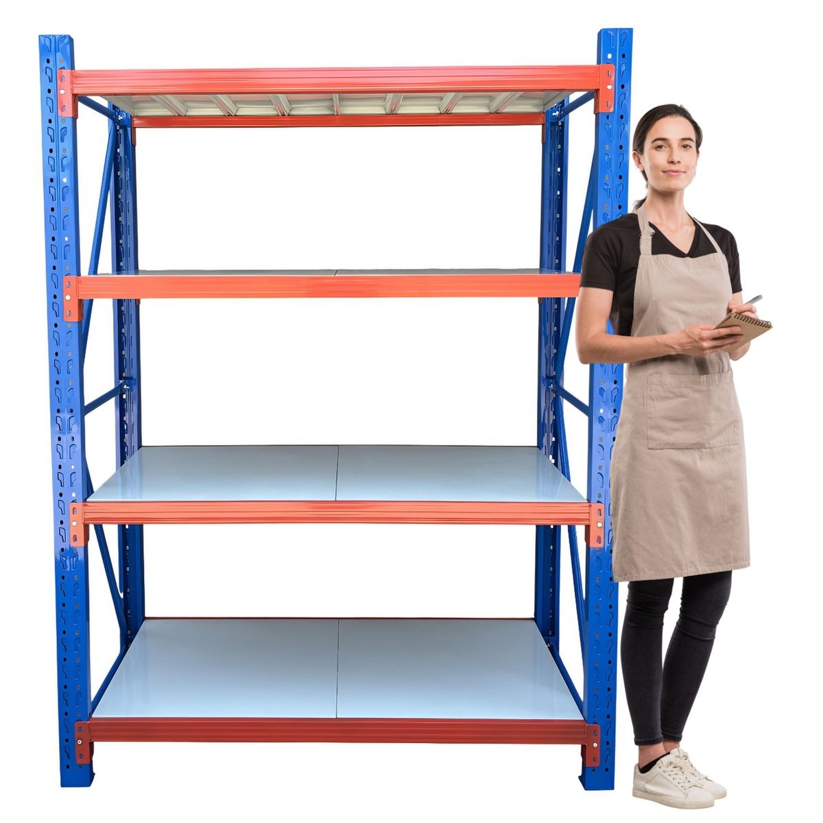 PROCHEF - Estante Mini Rack 150x60x200 cm 800 kg Azul Naranjo Gris