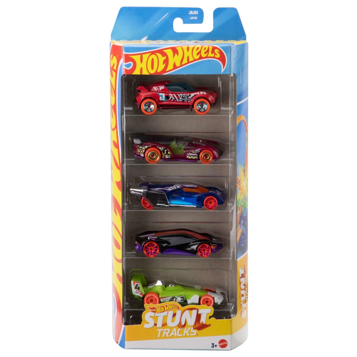 HOT WHEELS - Pack 5 Autos Hot Wheels - Tooned Stunt Tracks Exotique