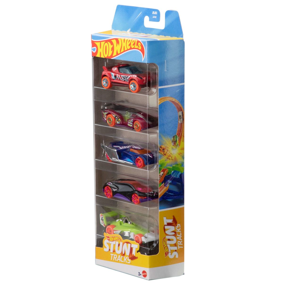 HOT WHEELS - Pack 5 Autos Hot Wheels - Tooned Stunt Tracks Exotique