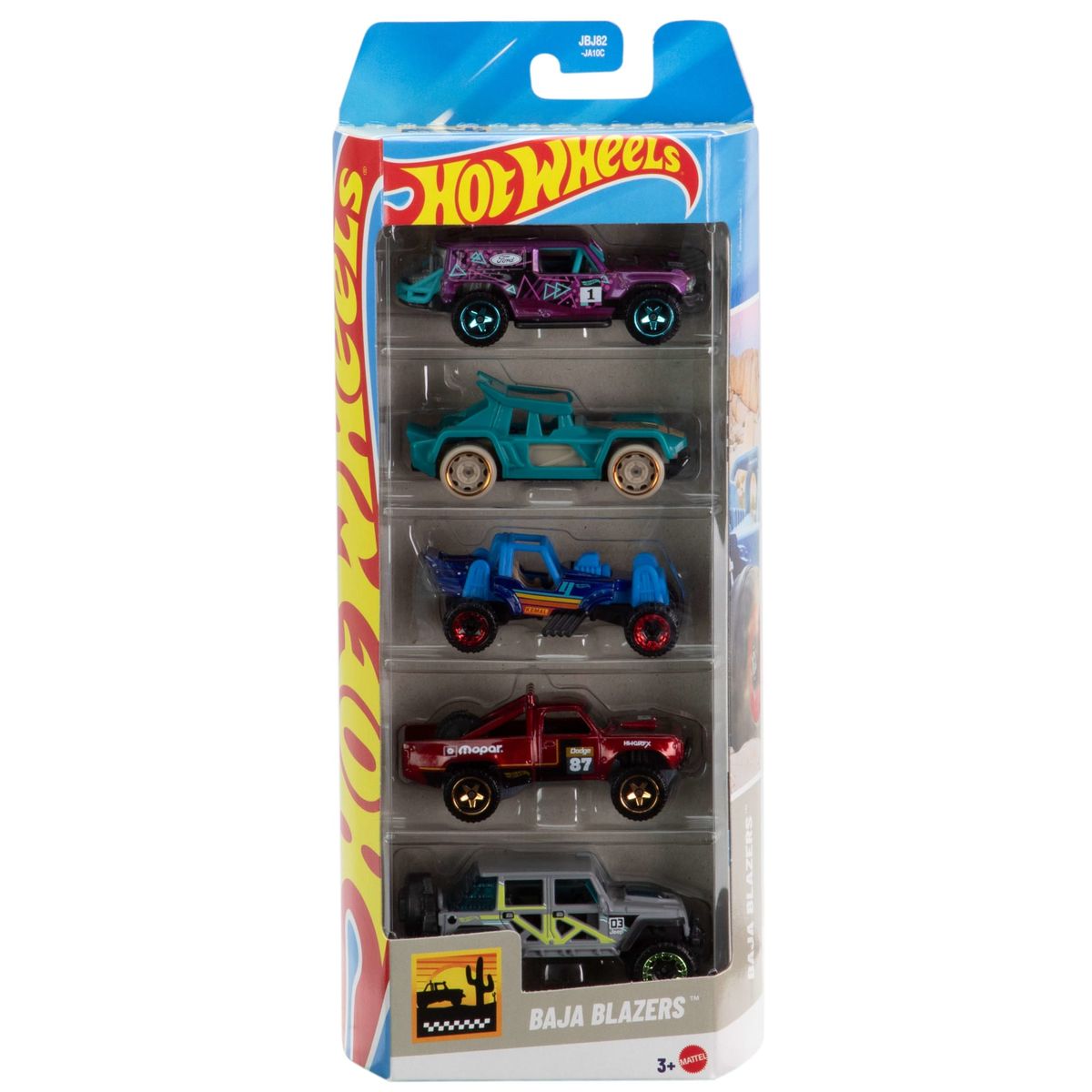 HOT WHEELS - PACK 5 AUTOS HOTWHEELS -  EXOTIQUE BAJA BLAZERS