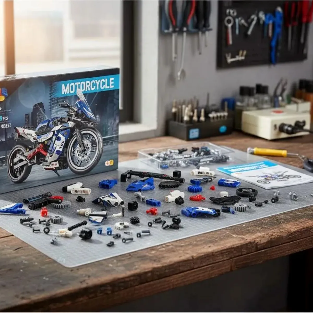 GENERICO - Motocicleta Armable Juguete Armable Kit Bloques Construcción