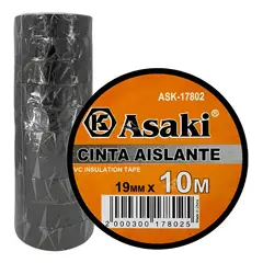 GENERICO - Pack 10 Cinta / Huincha Aisladora 19mm X 10m Profesional