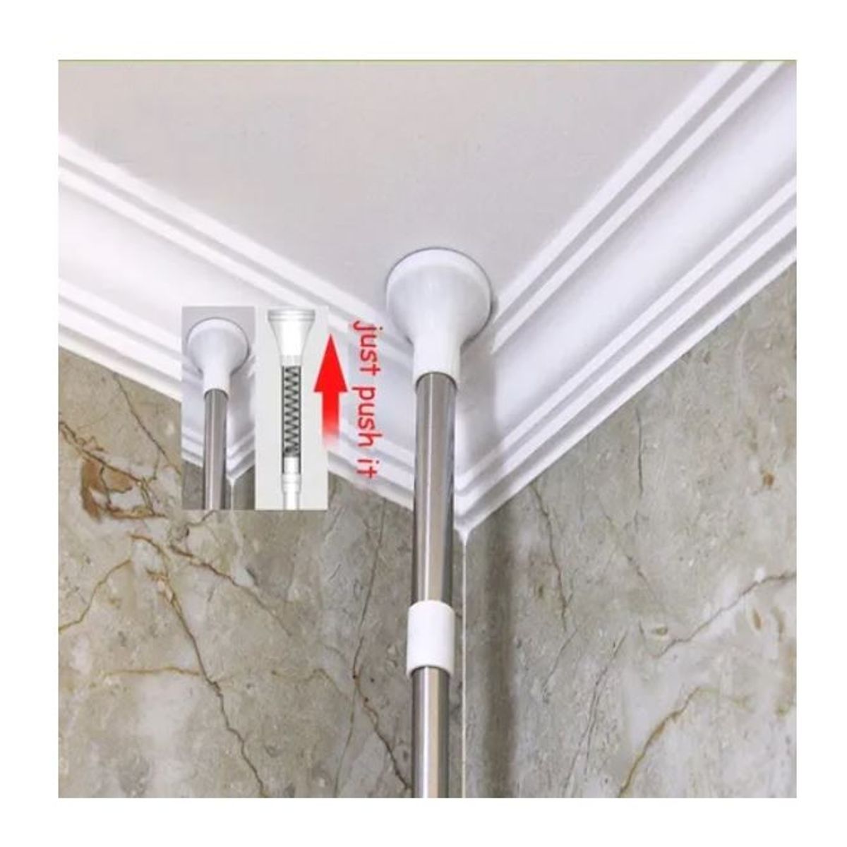 GENERICO - Organizador Baño Esquinero Ducha Altura Regulable