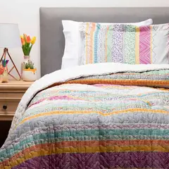 ZAHR - Cubrecama Sherpa Estampado Single - Multicolor