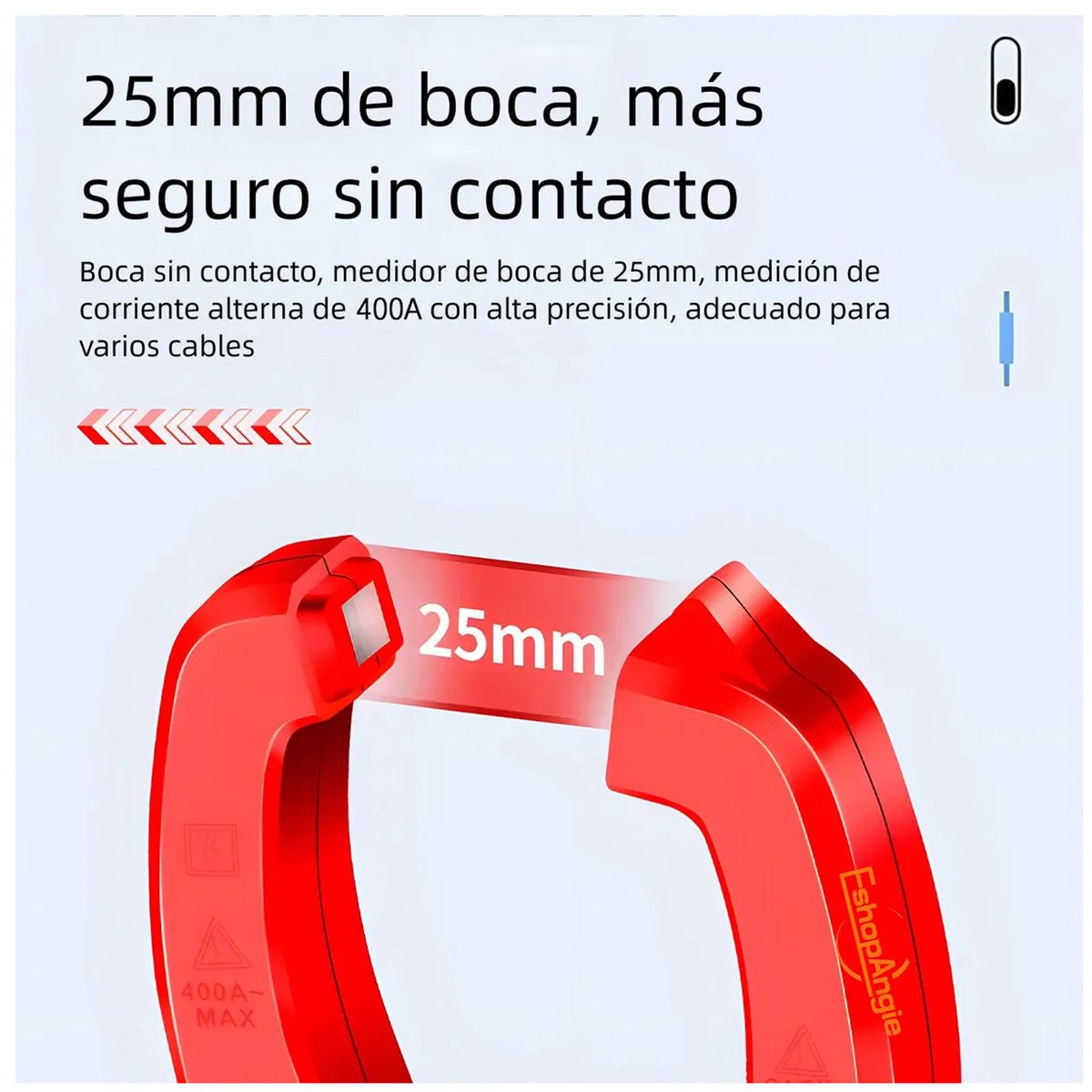 ESHOPANGIE - Amperímetro Pinza Tenaza Tester Multimetro Digital Pantalla