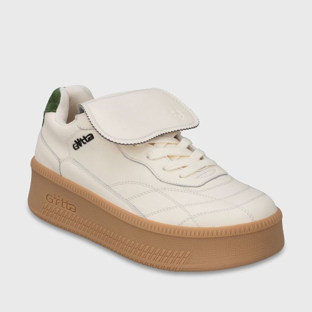 GOTTA - Zapatilla Plataforma Cuero Beige Mujer 67311