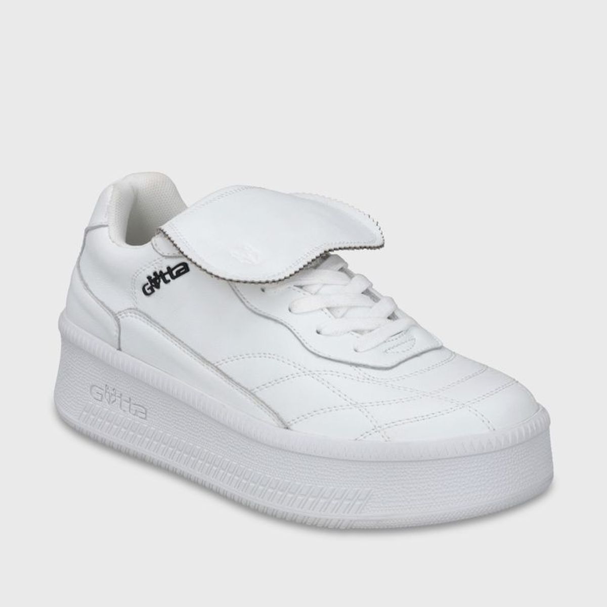 GOTTA - Zapatilla Plataforma Cuero Blanca Mujer 67311