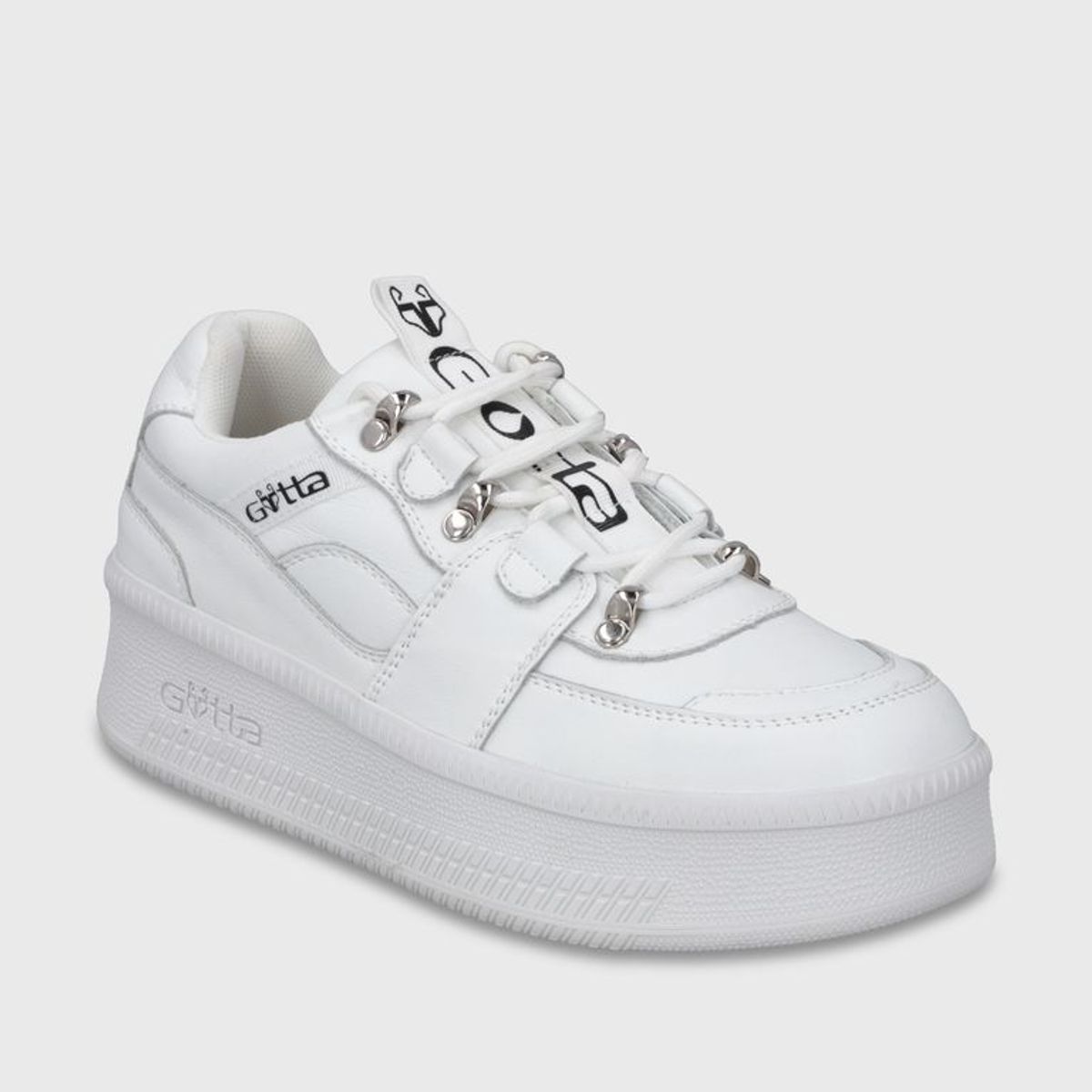 GOTTA - Zapatilla Cuero Plataforma Blanca Mujer 67312
