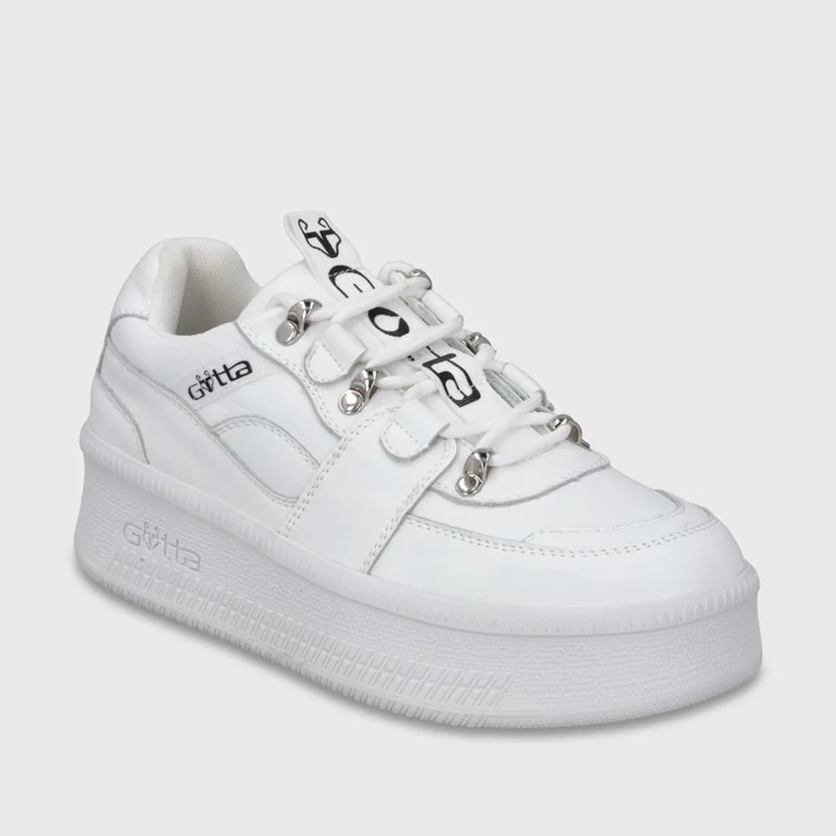 GOTTA - Zapatilla Cuero Plataforma Blanca Mujer 67312