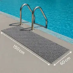 MONNO - Piso de pvc ondas gris antideslizante