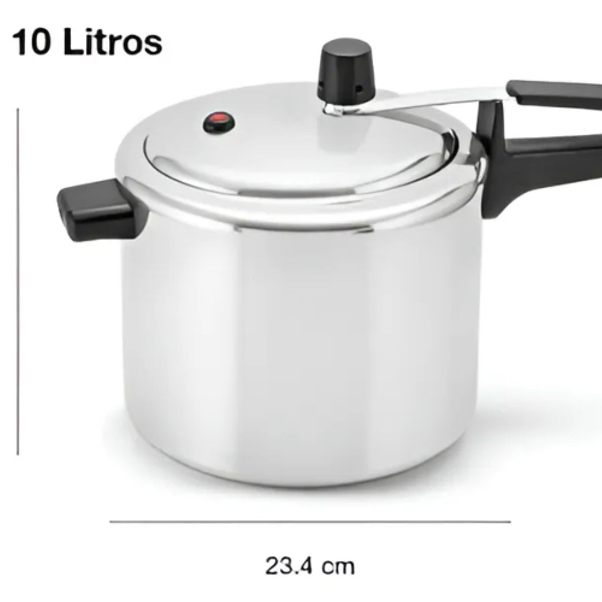  - Olla A Presión Panelux 10 Litros Aluminio Pulido Plateado