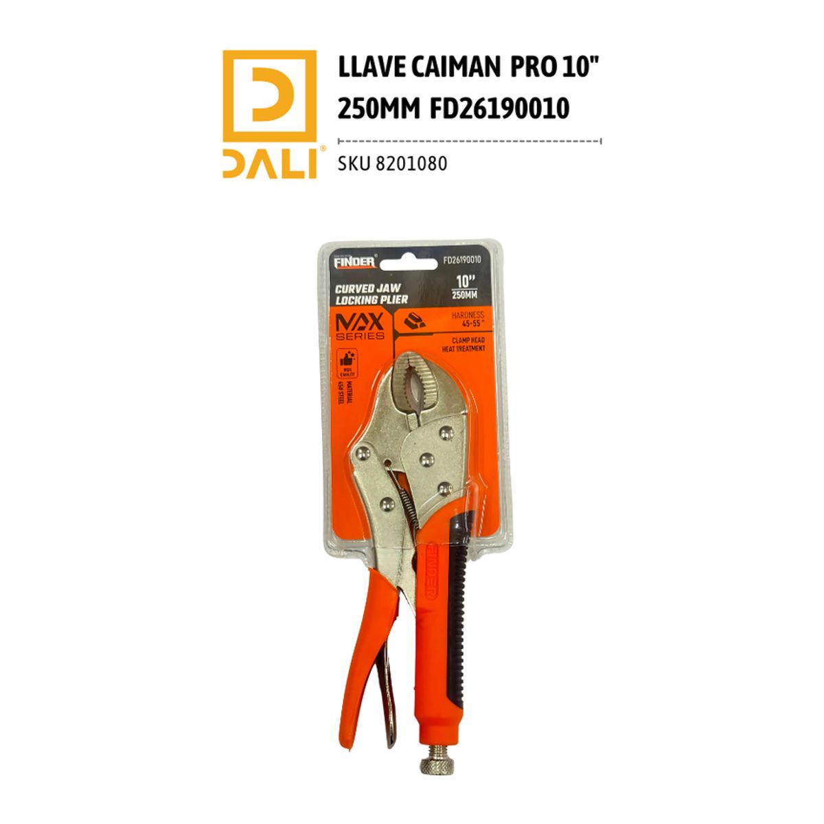 DALI - Llave Caimán Pro 10" 250 mm FD26111010 – Alicate de Presión Mango Ergonómico