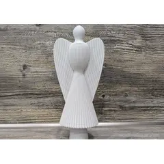 GENERICO - Elegante Ángel Estriado para Árbol de Navidad