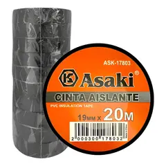 GENERICO - Pack 10 Cinta / Huincha Aisladora 19mm X 20m Profesional