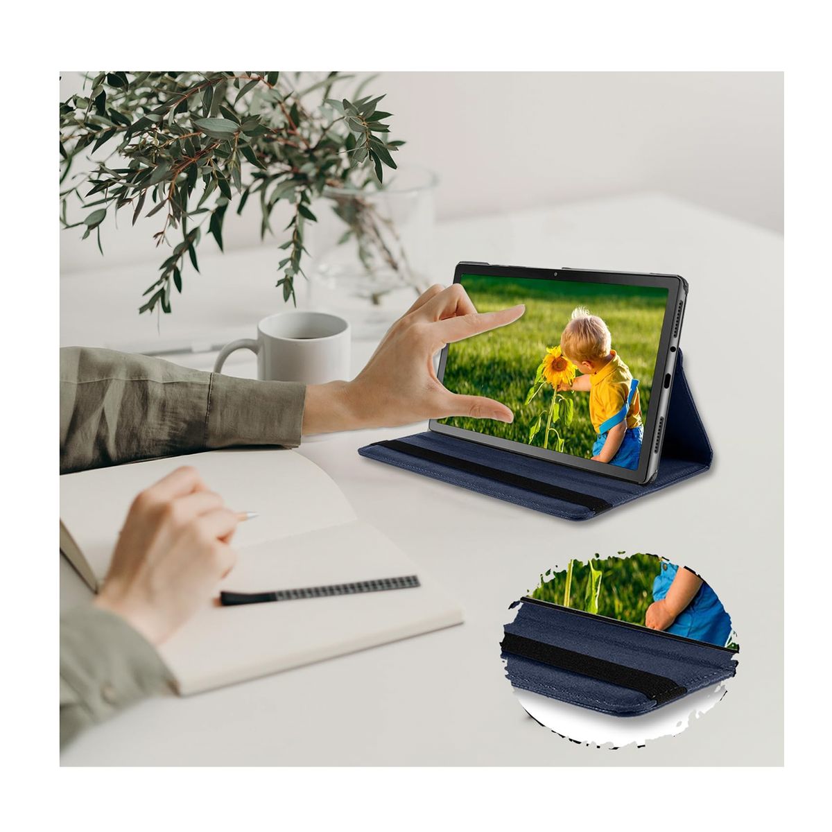 JOIGO - Funda Giratoria 360 Para Tablet Lenovo M11 Tb330fu Tb330xu Azul