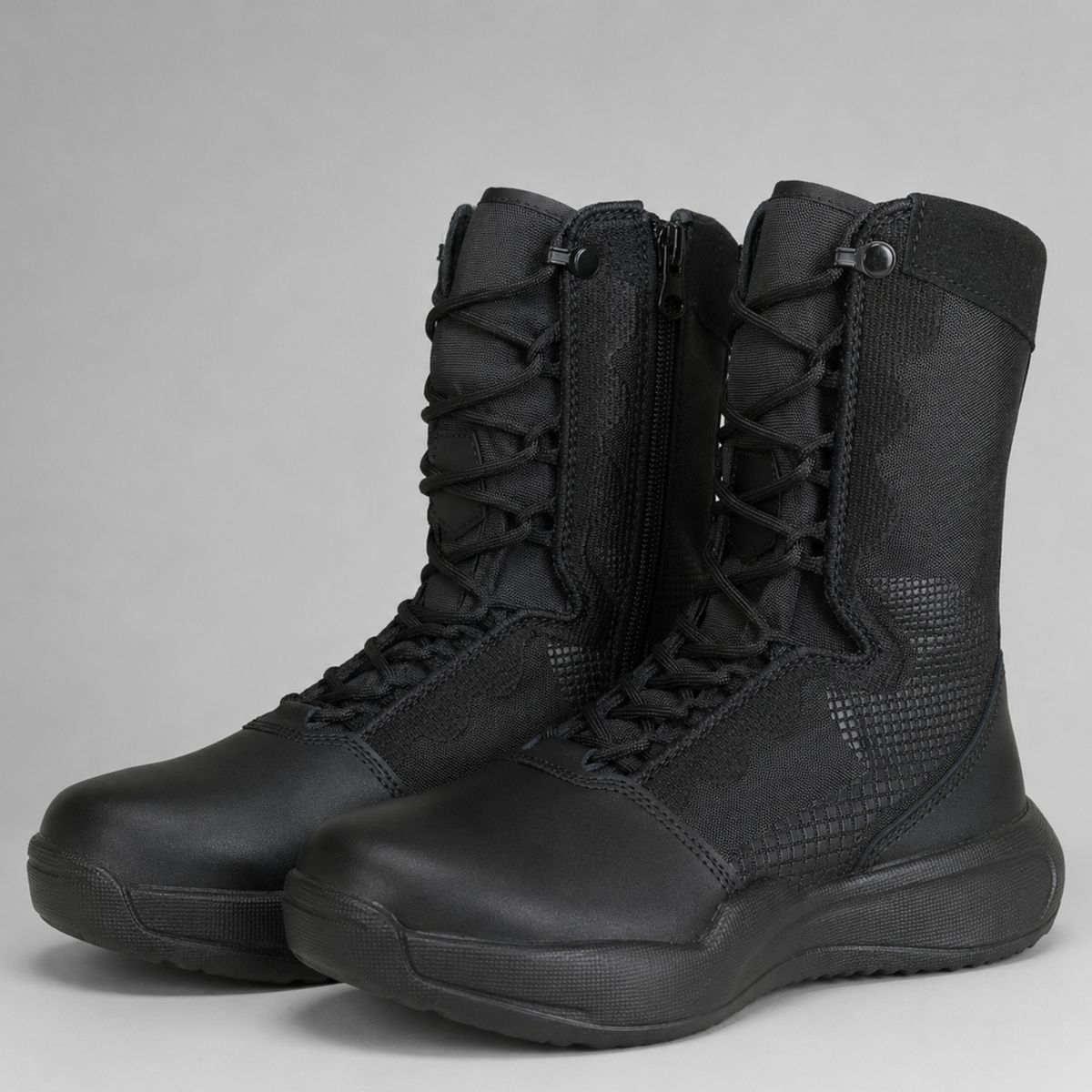 COMANDOS TACTICOS - Botas Tácticas Livianas Caña Alta Cierre Lateral Resistentes Seguridad Outdoor