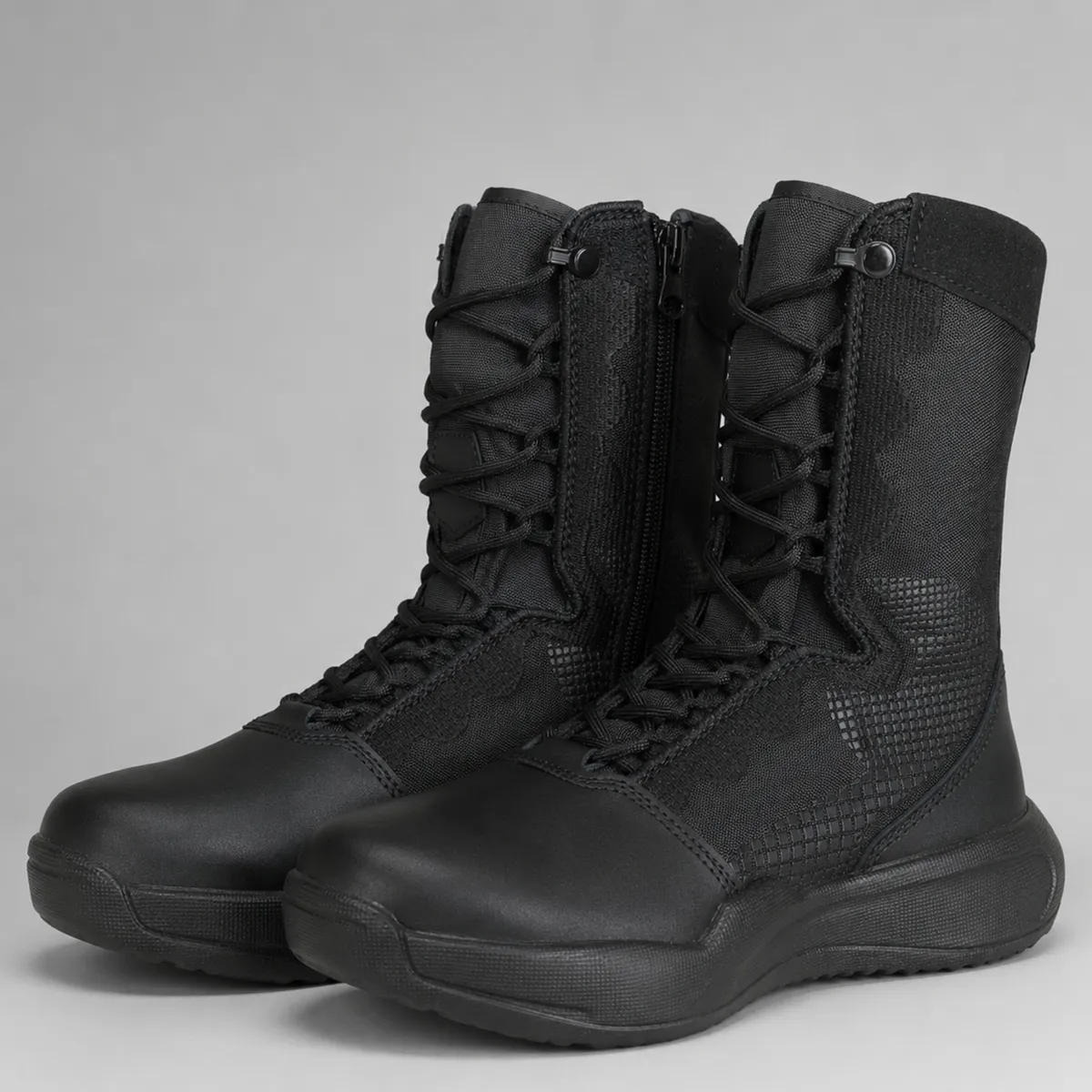 COMANDOS TACTICOS - Botas Tácticas Livianas Caña Alta Cierre Lateral Resistentes Seguridad Outdoor