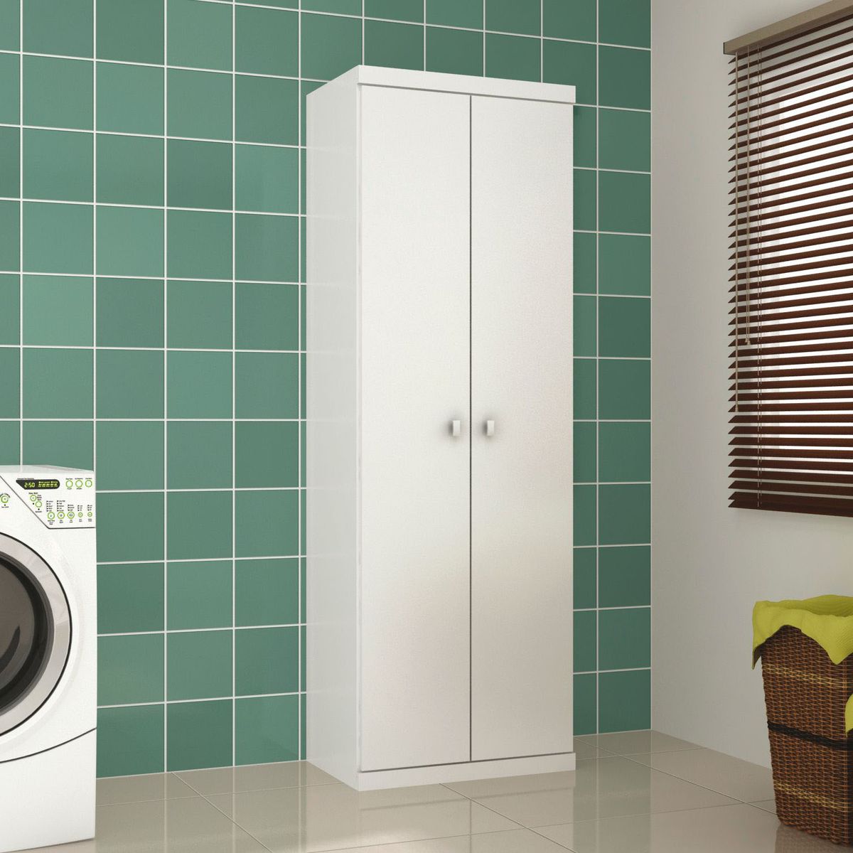 TECNOMOBILI - Estante 2 puertas 62,2x40,5x183,5 Blanco