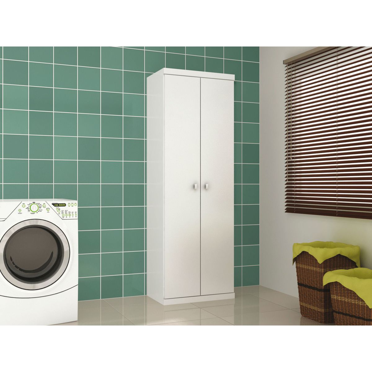 TECNOMOBILI - Estante 2 puertas 62,2x40,5x183,5 Blanco