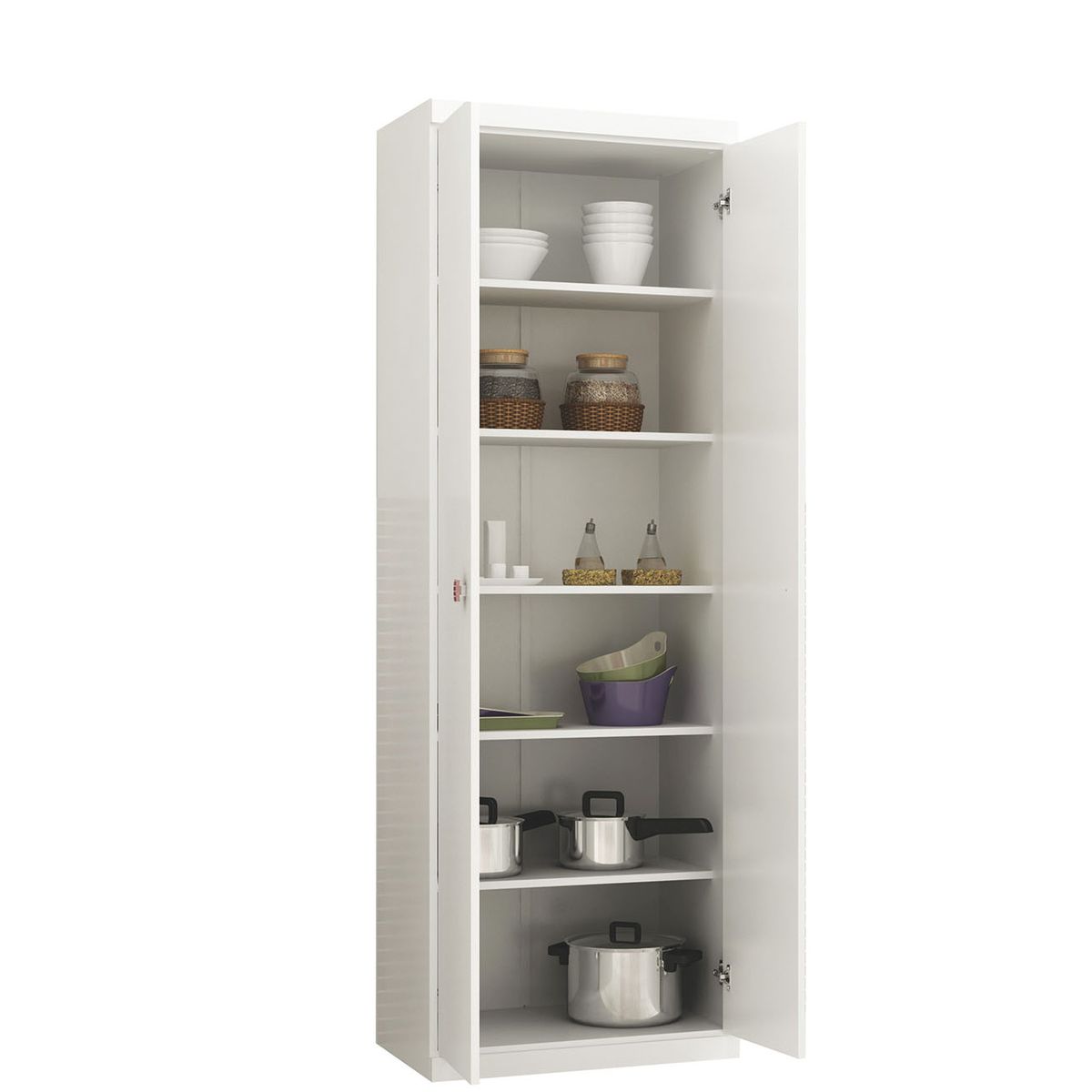 TECNOMOBILI - Estante 2 puertas 62,2x40,5x183,5 Blanco