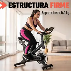 CENTURFIT - Bicicleta Estatica Fija Spinning Rueda Silenciosa